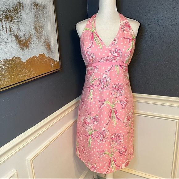 Lilly Pulitzer Dresses & Skirts - Lilly Pulitzer Halter Candy Dress in "Pulitzer Prize Print"